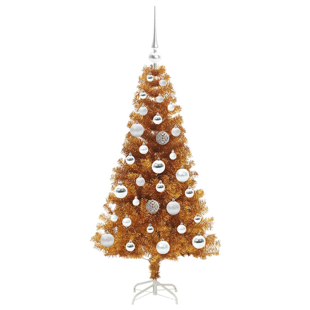 vidaXL Christmas Tree Gold 120 cm PET
