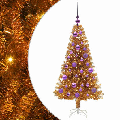 vidaXL Christmas Tree Gold 120 cm PET