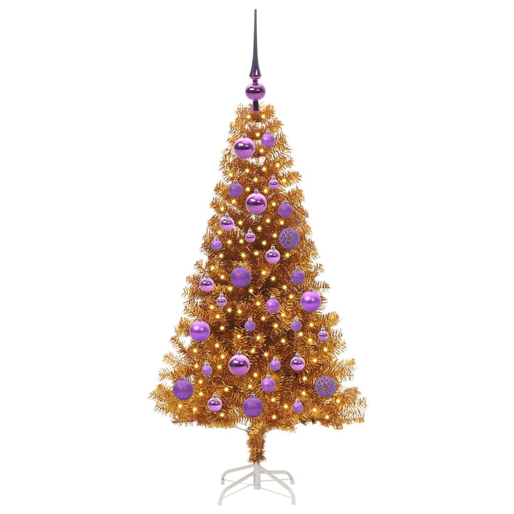 vidaXL Christmas Tree Gold 120 cm PET