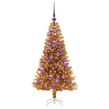 vidaXL Christmas Tree Gold 120 cm PET