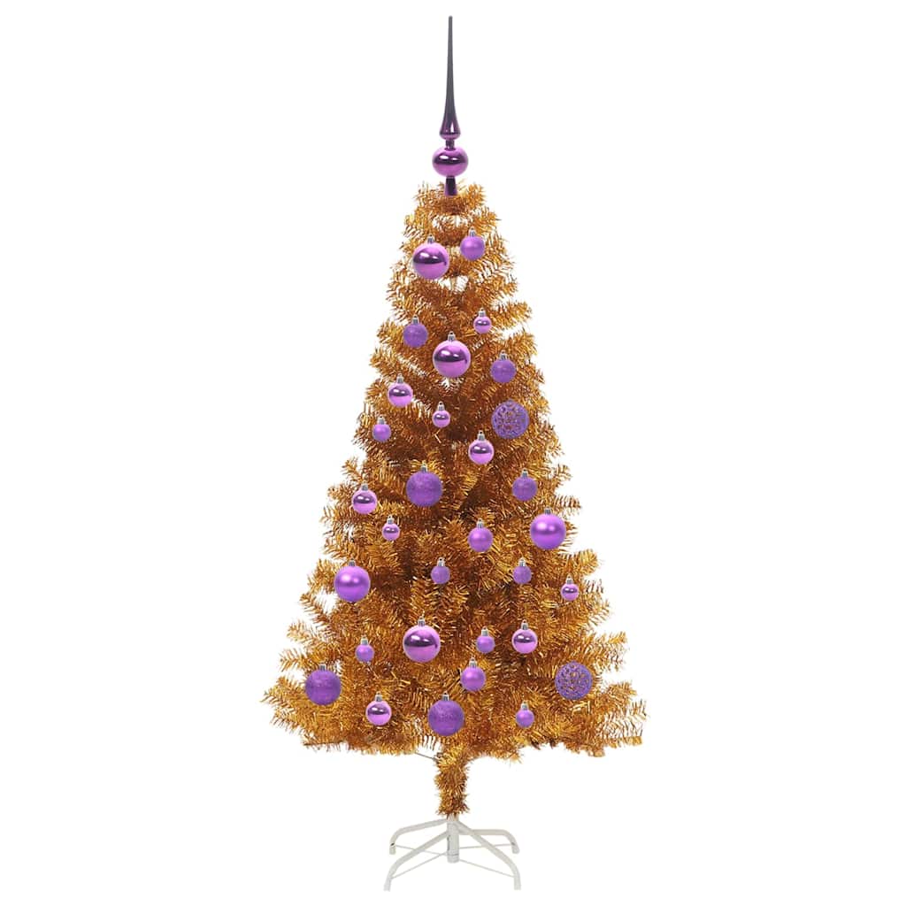 vidaXL Christmas Tree Gold 120 cm PET