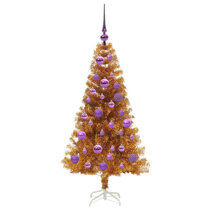 vidaXL Christmas Tree Gold 120 cm PET