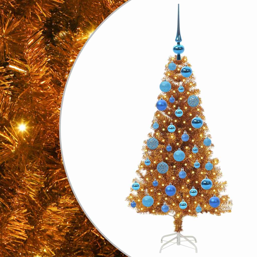 vidaXL Christmas Tree Gold 120 cm PET