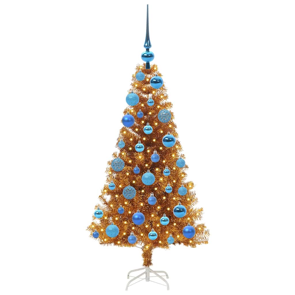 vidaXL Christmas Tree Gold 120 cm PET