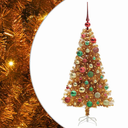 vidaXL Christmas Tree Gold 120 cm PET