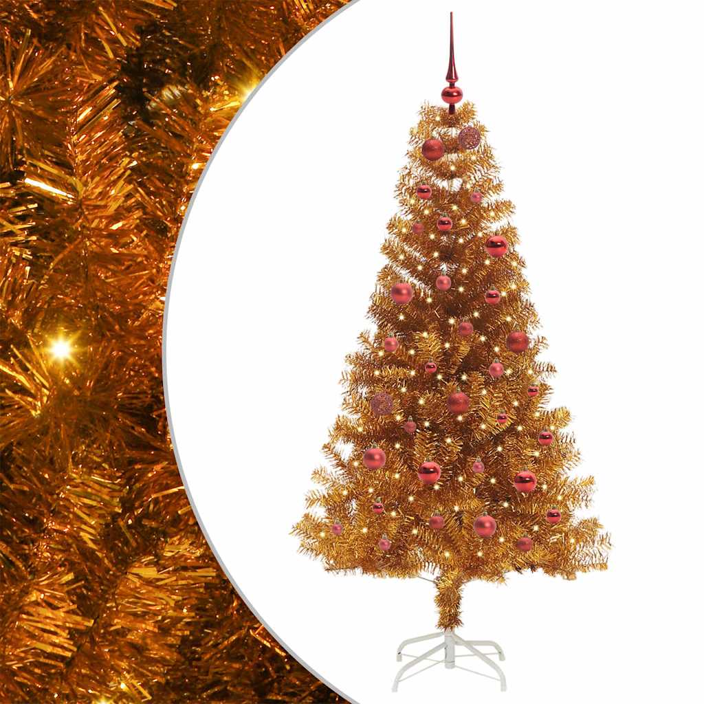 vidaXL Christmas Tree Gold 150 cm PET