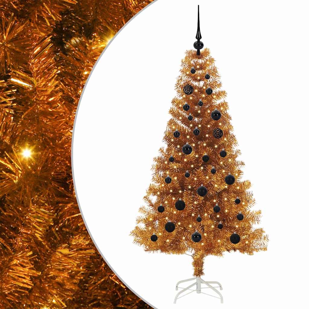 vidaXL Christmas Tree Gold 150 cm PET