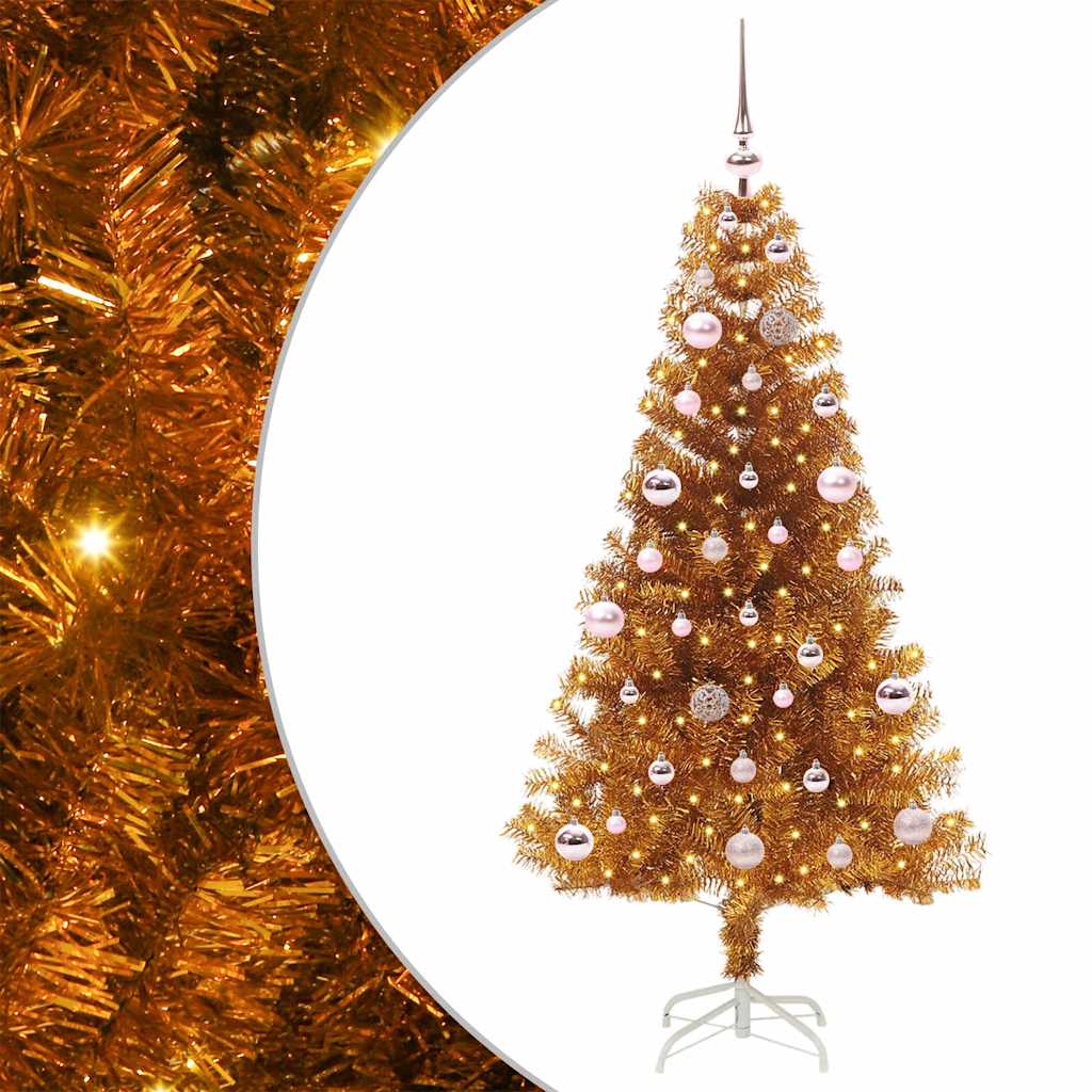 vidaXL Christmas Tree Gold 150 cm PET