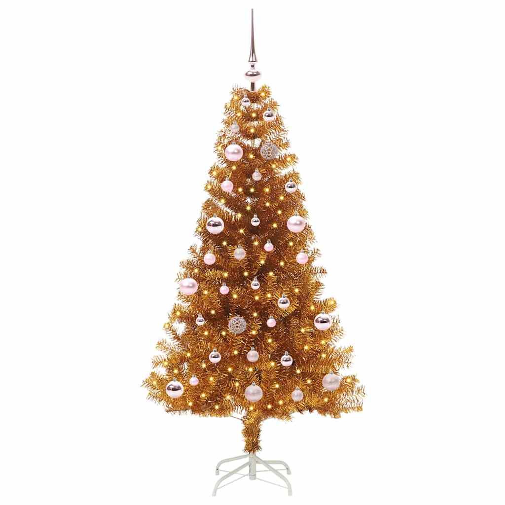 vidaXL Christmas Tree Gold 150 cm PET