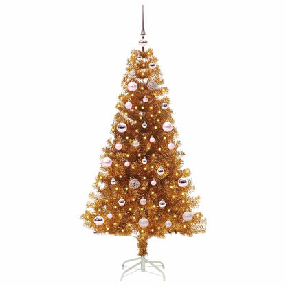 vidaXL Christmas Tree Gold 150 cm PET