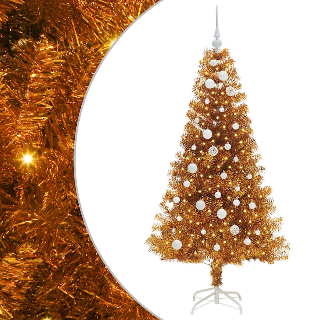 vidaXL Christmas Tree Gold 150 cm PET