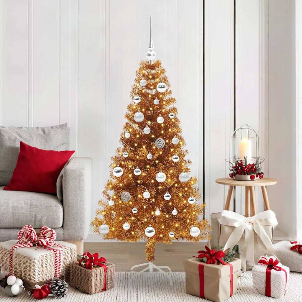 vidaXL Christmas Tree Gold 150 cm PET