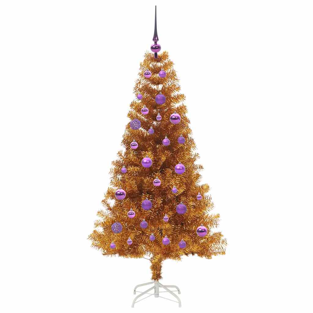 vidaXL Christmas Tree Gold 150 cm PET