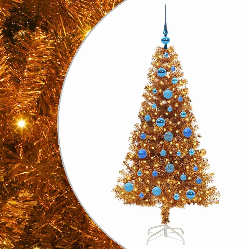vidaXL Christmas Tree Gold 150 cm PET
