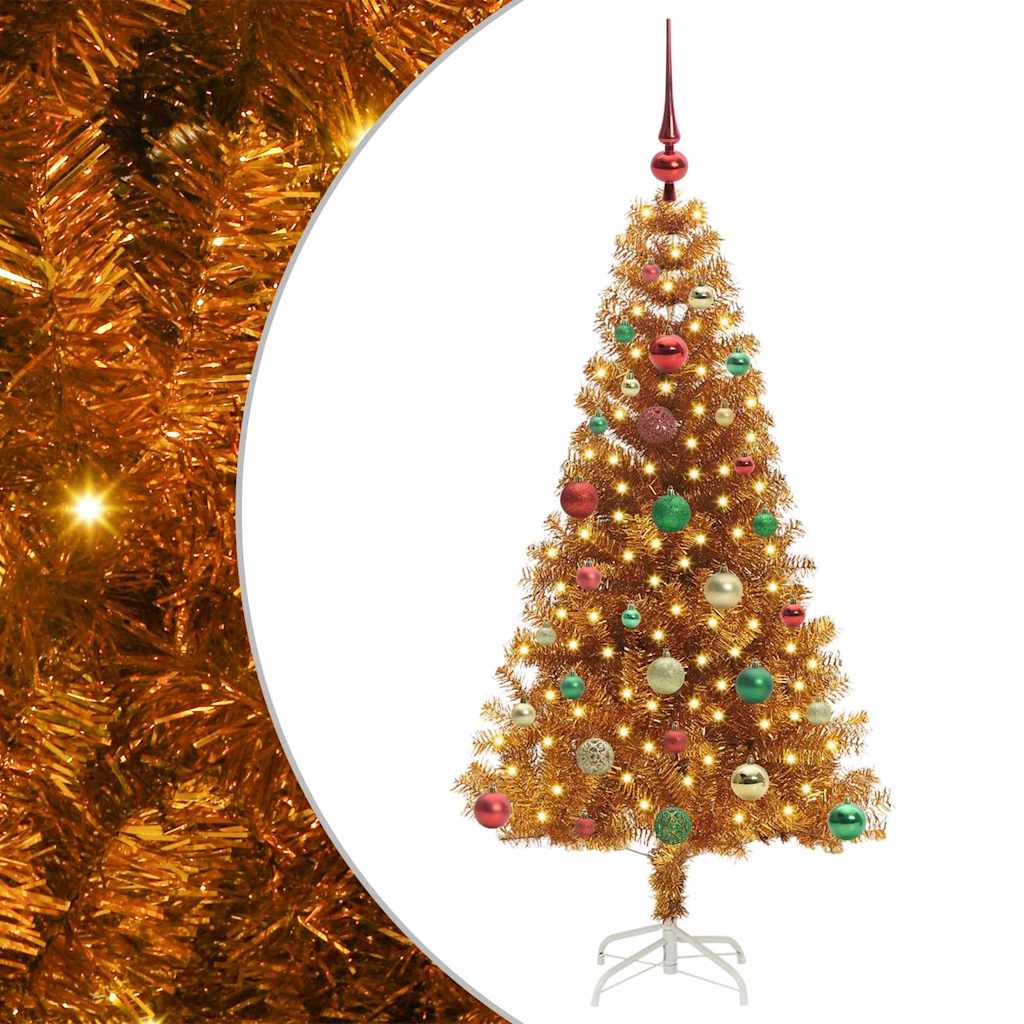 vidaXL Christmas Tree Gold 150 cm PET