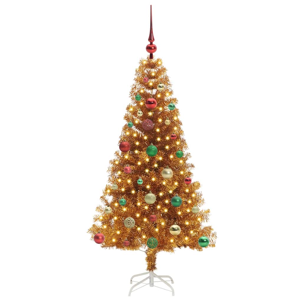 vidaXL Christmas Tree Gold 150 cm PET