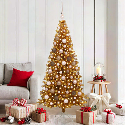 vidaXL Christmas Tree Gold 180 cm PET