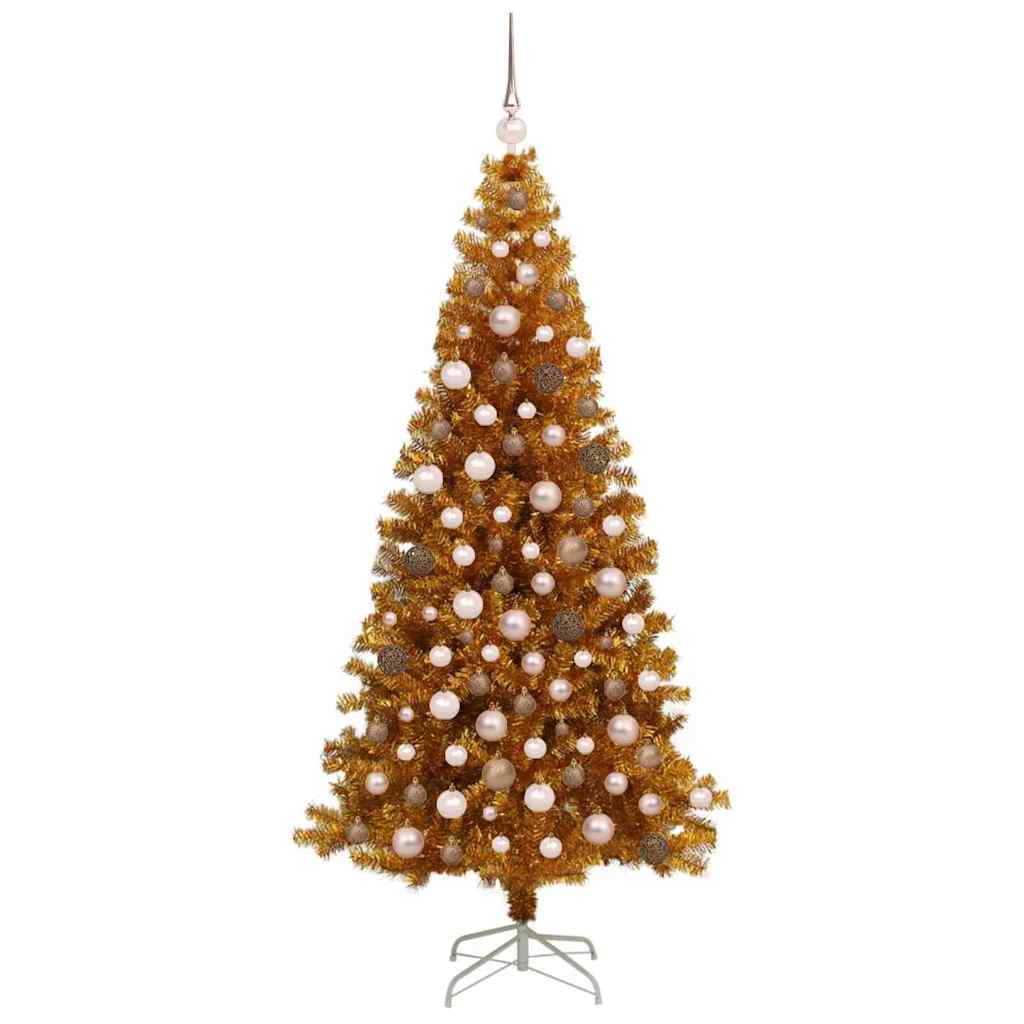 vidaXL Christmas Tree Gold 180 cm PET