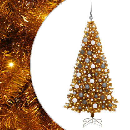 vidaXL Christmas Tree Gold 180 cm PET
