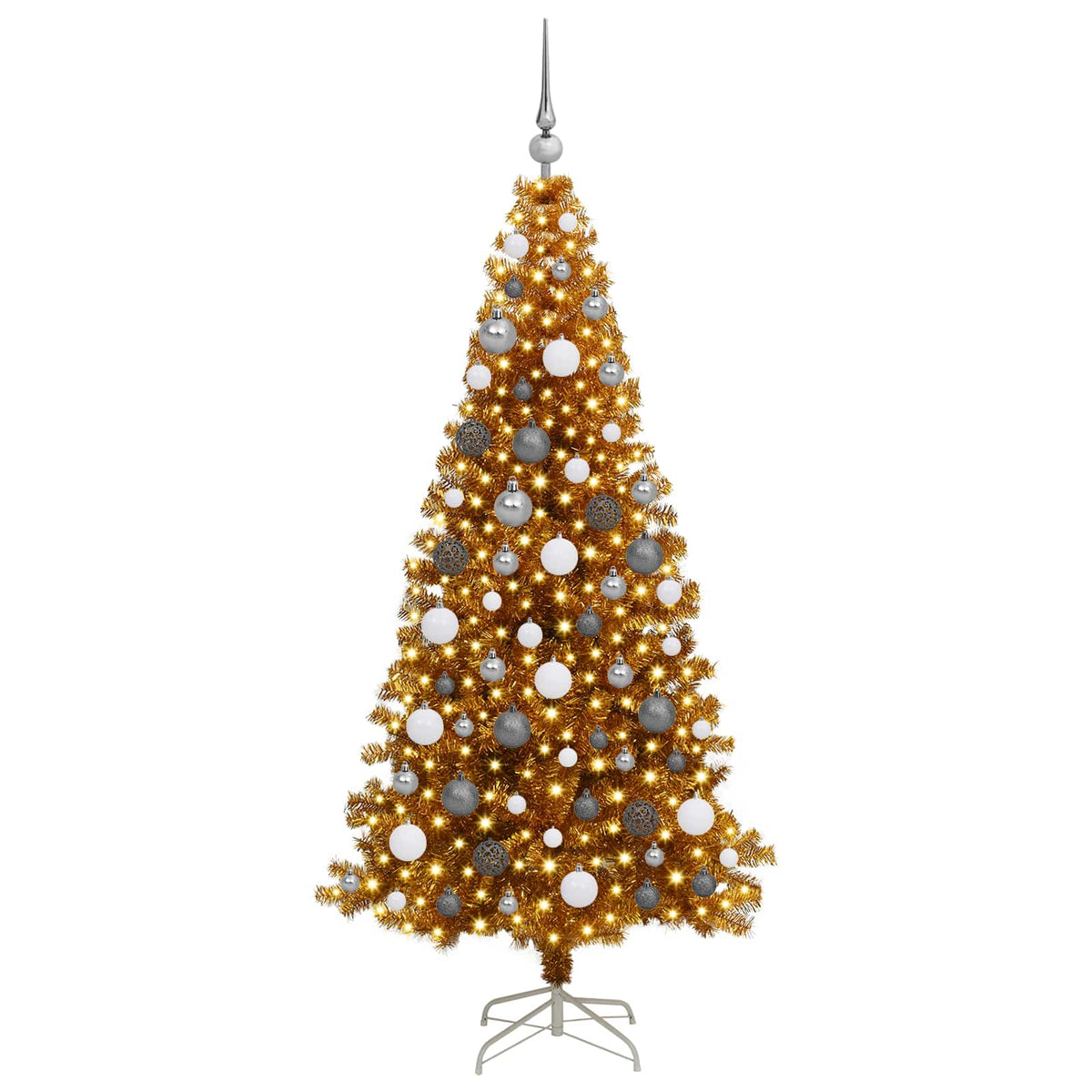 vidaXL Christmas Tree Gold 180 cm PET