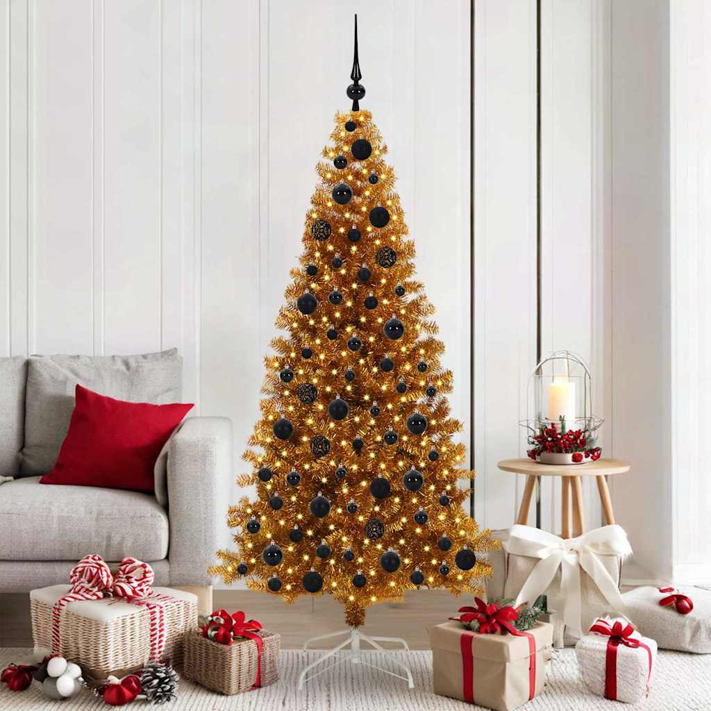 vidaXL Christmas Tree Gold 180 cm PET