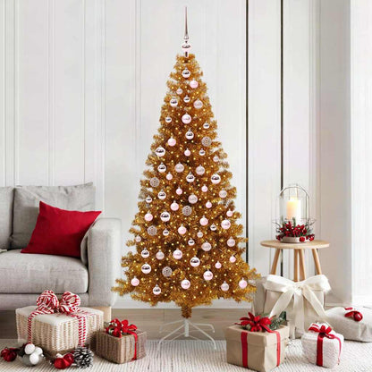 vidaXL Christmas Tree Gold 180 cm PET