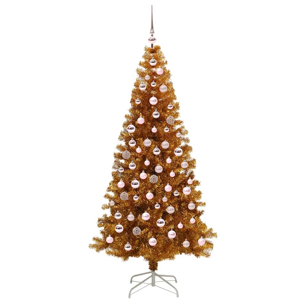 vidaXL Christmas Tree Gold 180 cm PET