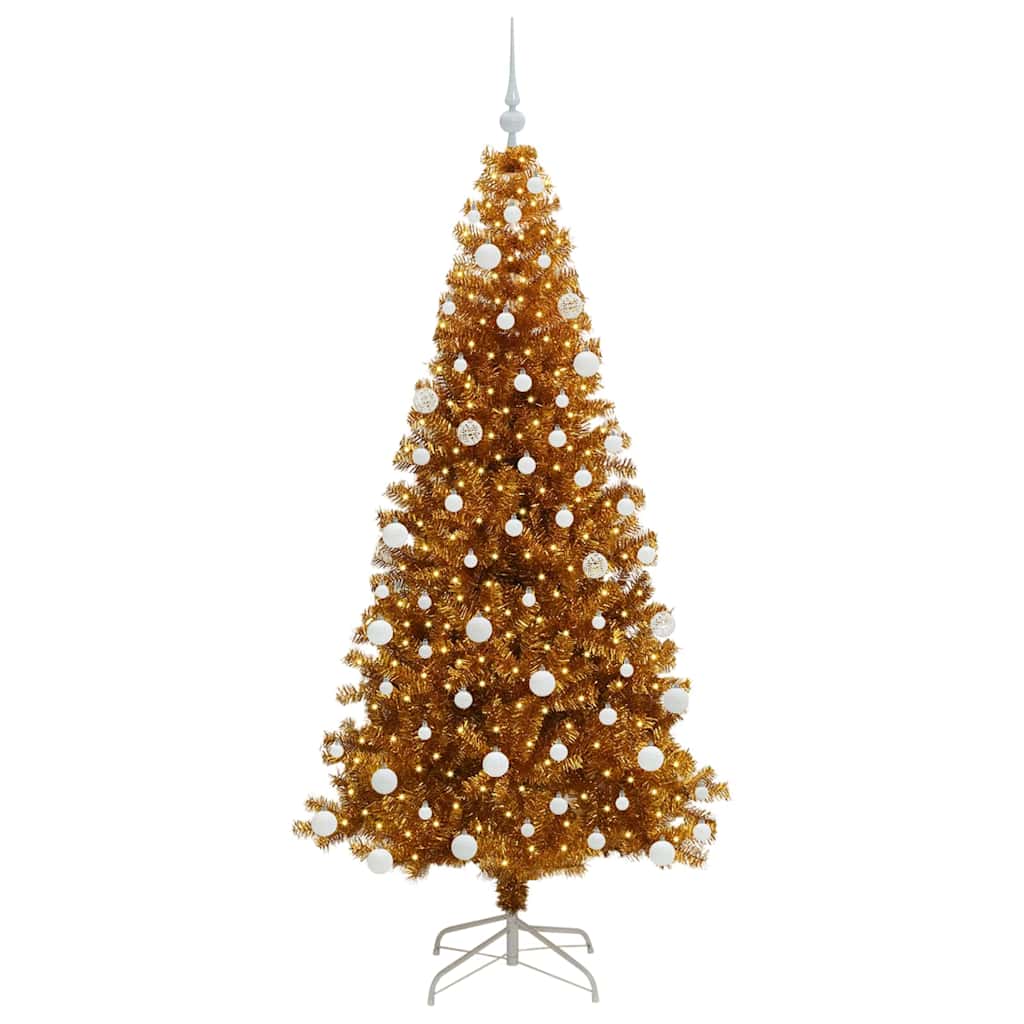 vidaXL Christmas Tree Gold 180 cm PET