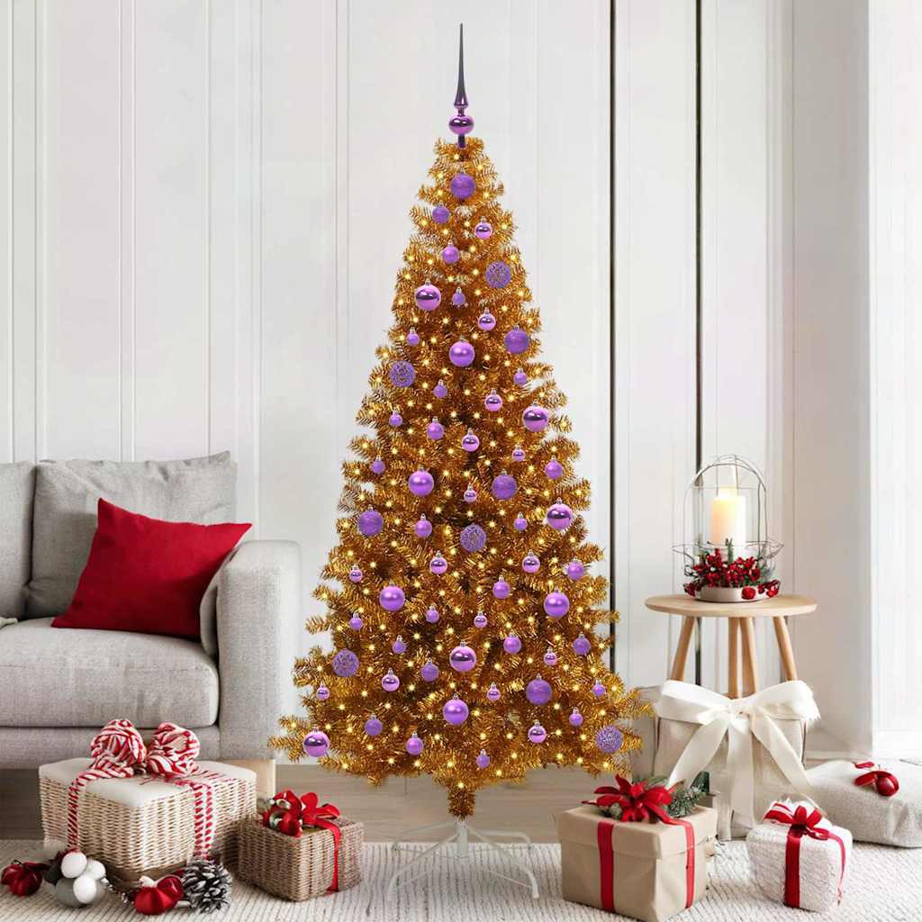 vidaXL Christmas Tree Gold 180 cm PET