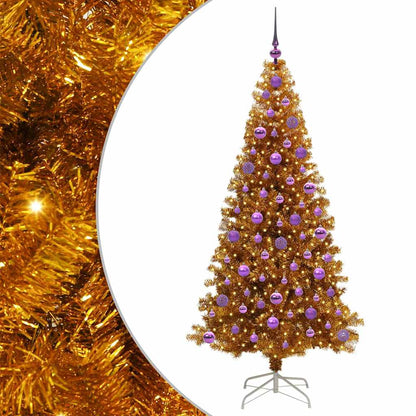 vidaXL Christmas Tree Gold 180 cm PET