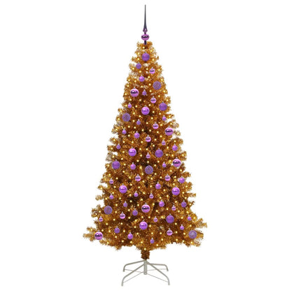 vidaXL Christmas Tree Gold 180 cm PET