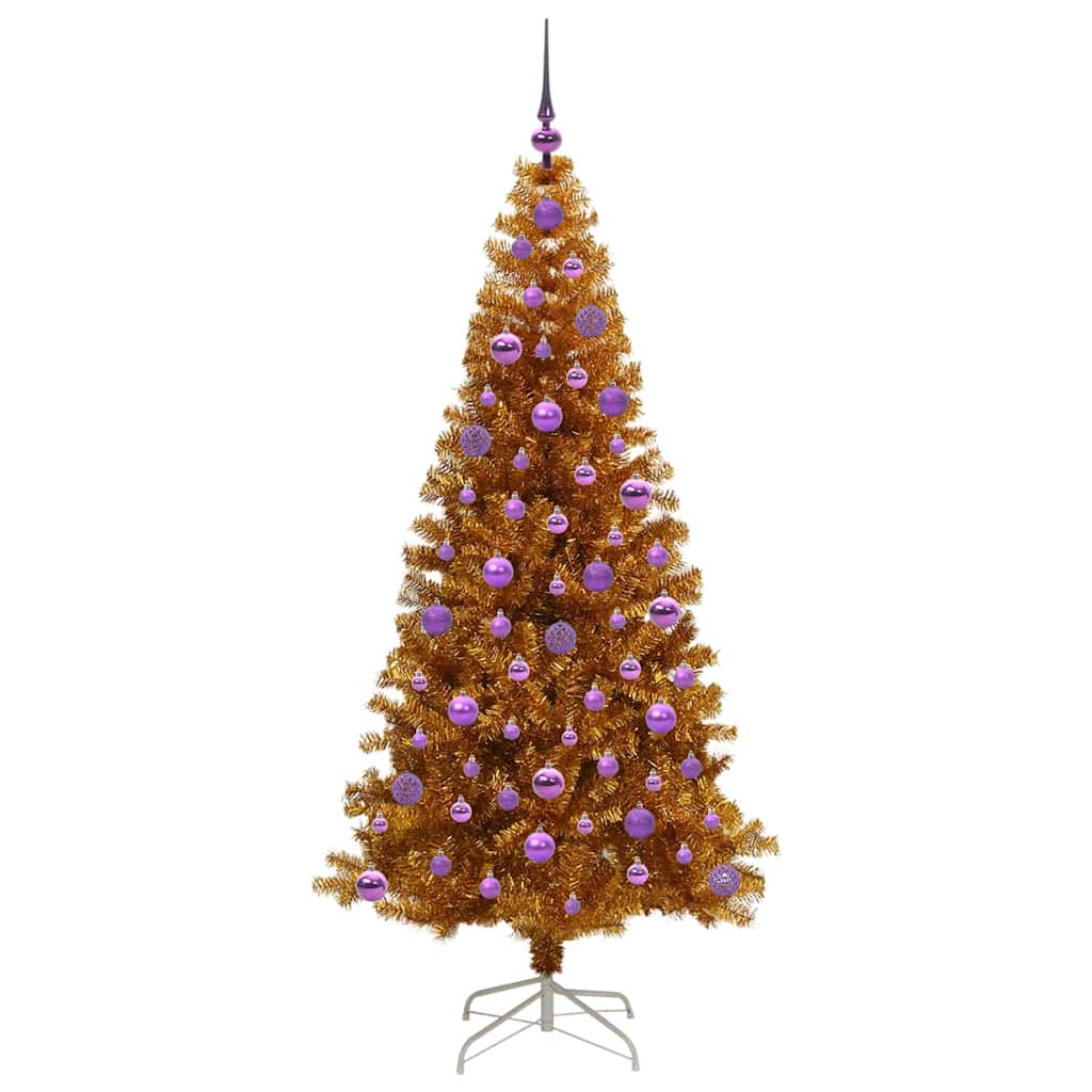 vidaXL Christmas Tree Gold 180 cm PET