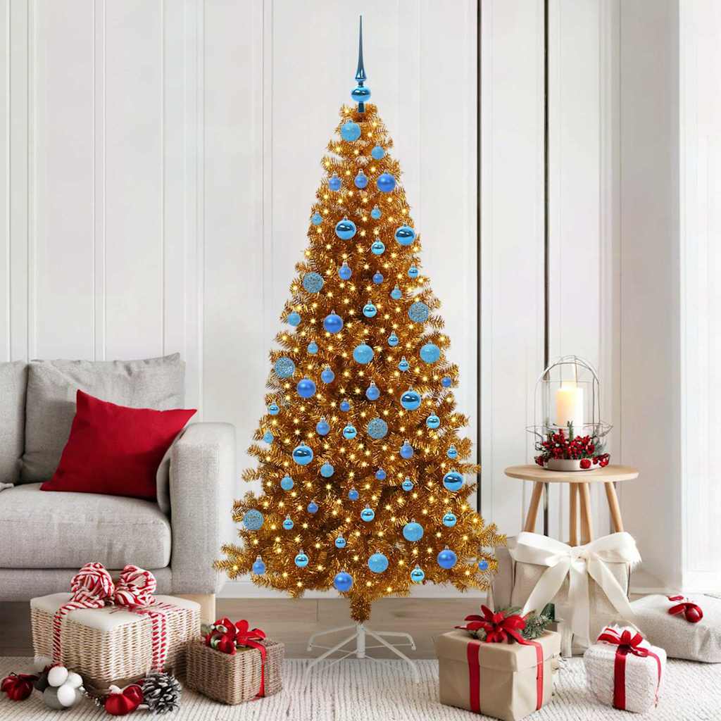vidaXL Christmas Tree Gold 180 cm PET