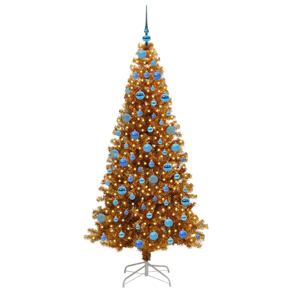 vidaXL Christmas Tree Gold 180 cm PET