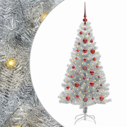vidaXL Christmas Tree Silver 120 cm PET