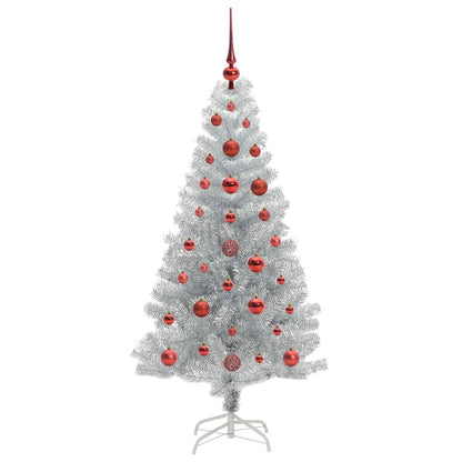 vidaXL Christmas Tree Silver 120 cm PET