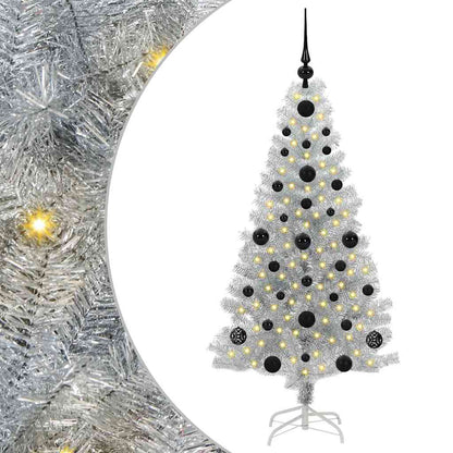 vidaXL Christmas Tree Silver 120 cm PET