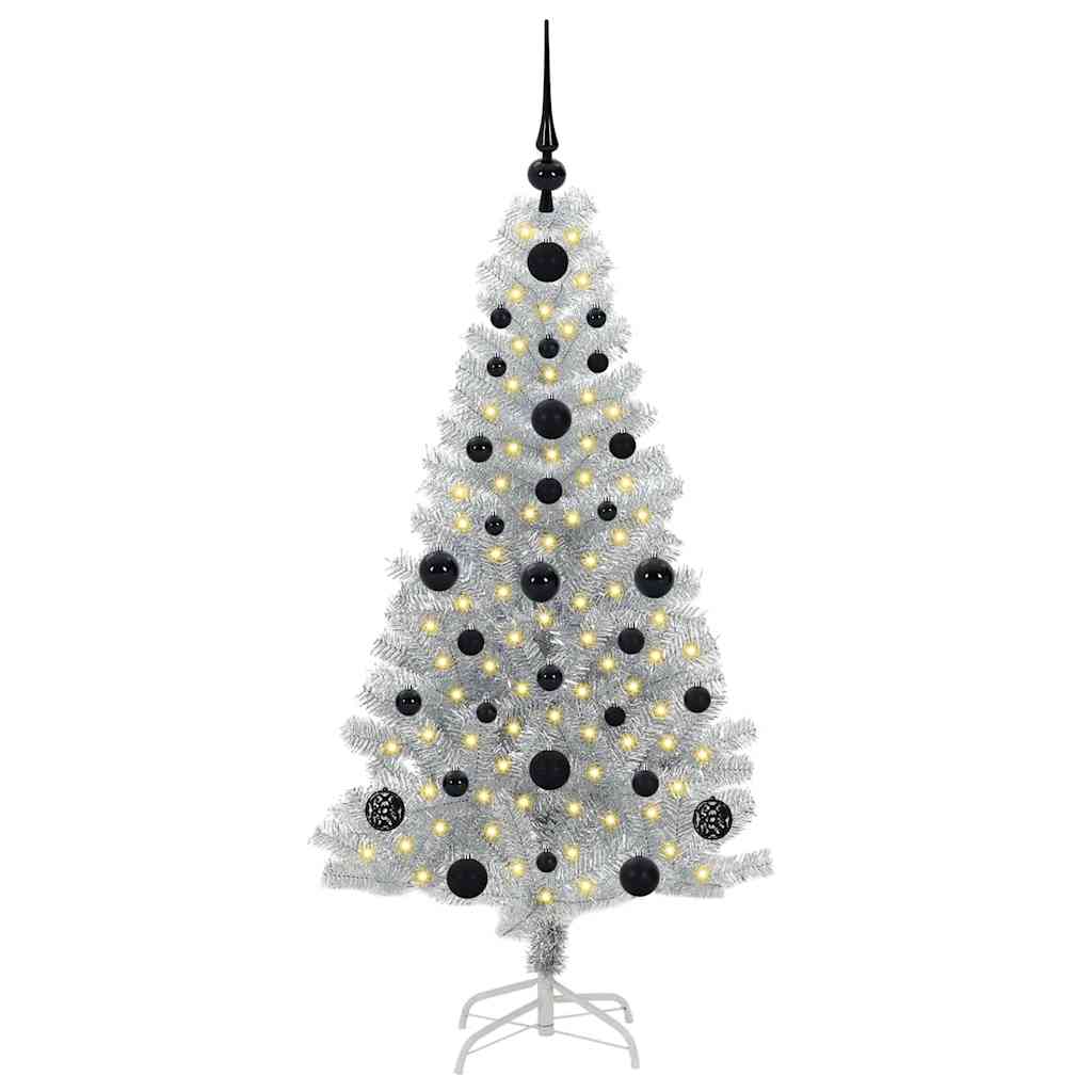 vidaXL Christmas Tree Silver 120 cm PET