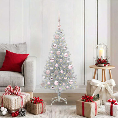 vidaXL Christmas Tree Silver 120 cm PET
