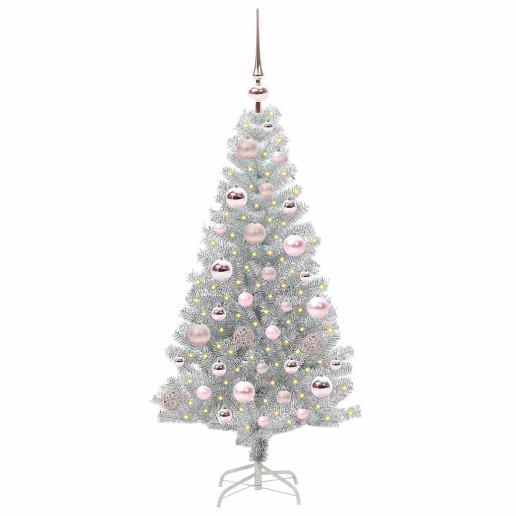 vidaXL Christmas Tree Silver 120 cm PET