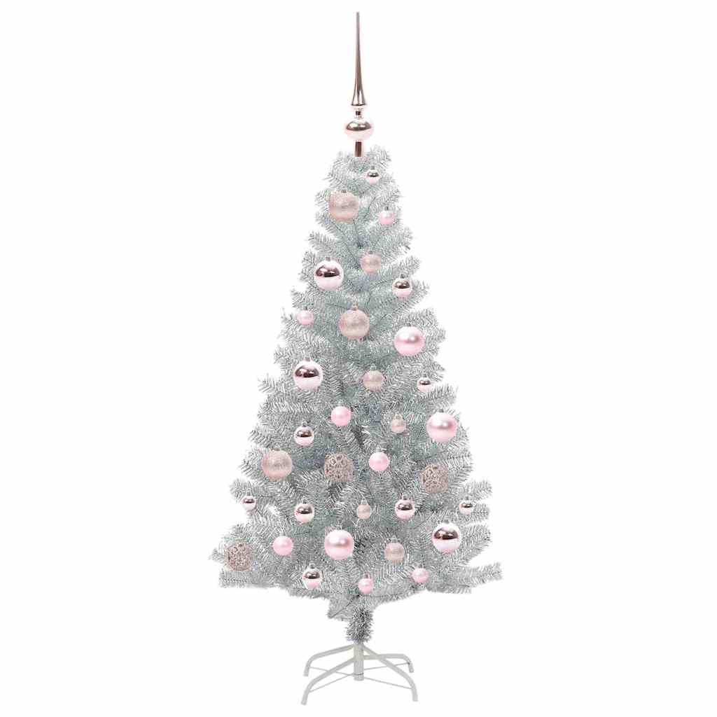 vidaXL Christmas Tree Silver 120 cm PET