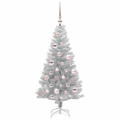 vidaXL Christmas Tree Silver 120 cm PET