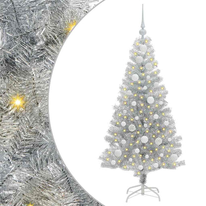vidaXL Christmas Tree Silver 120 cm PET
