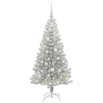 vidaXL Christmas Tree Silver 120 cm PET