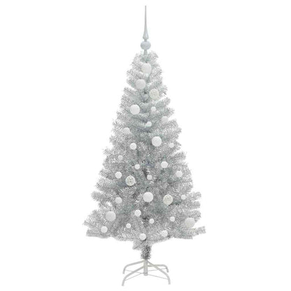 vidaXL Christmas Tree Silver 120 cm PET