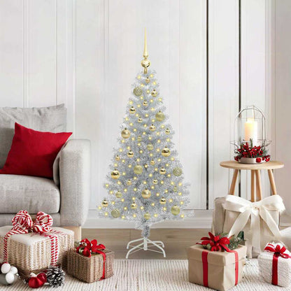 vidaXL Christmas Tree Silver 120 cm PET