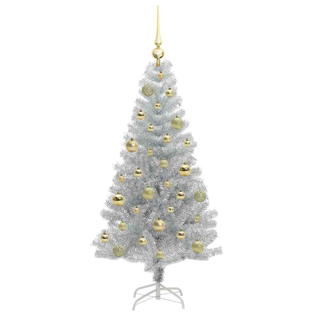 vidaXL Christmas Tree Silver 120 cm PET