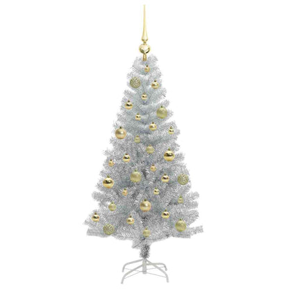 vidaXL Christmas Tree Silver 120 cm PET