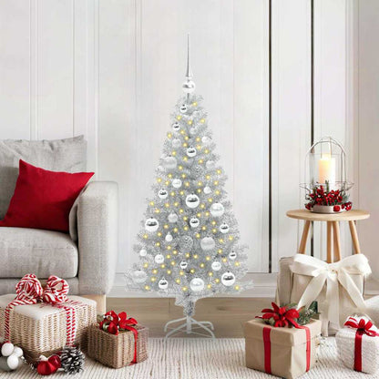 vidaXL Christmas Tree Silver 120 cm PET