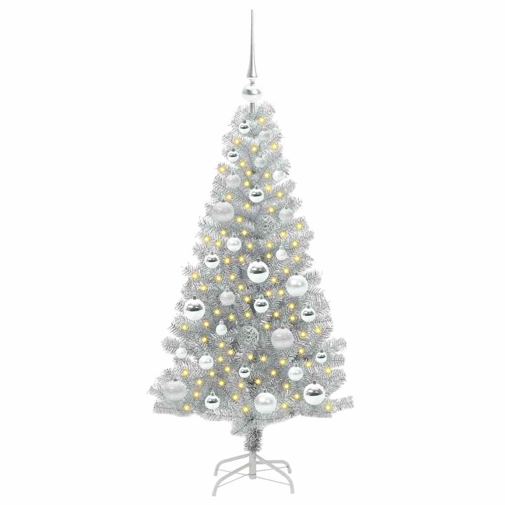 vidaXL Christmas Tree Silver 120 cm PET